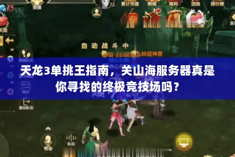 天龙3单挑王指南,关山海服务器真是你寻找的终极竞技场吗? 天龙3单挑王指南,关山海服务器真是你寻找的终极竞技场吗?
