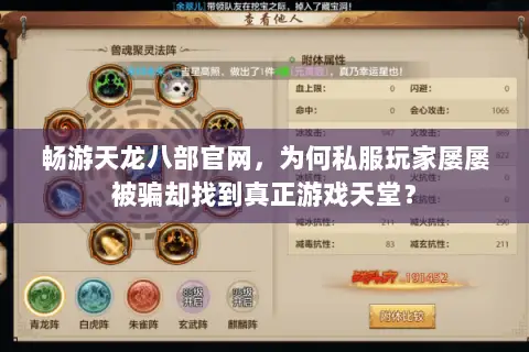 畅游天龙八部官网,为何私服玩家屡屡被骗却找到真正游戏天堂? 畅游天龙八部官网,为何私服玩家屡屡被骗却找到真正游戏天堂?