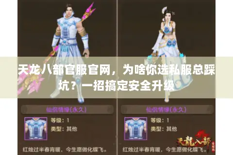 天龙八部官服官网,为啥你选私服总踩坑?一招搞定安全升级 天龙八部官服官网,为啥你选私服总踩坑?一招搞定安全升级