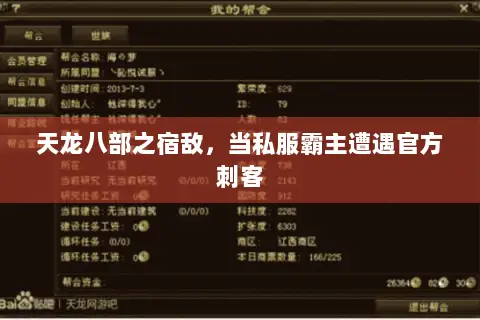 天龙八部之宿敌,当私服霸主遭遇官方刺客 天龙八部之宿敌,当私服霸主遭遇官方刺客