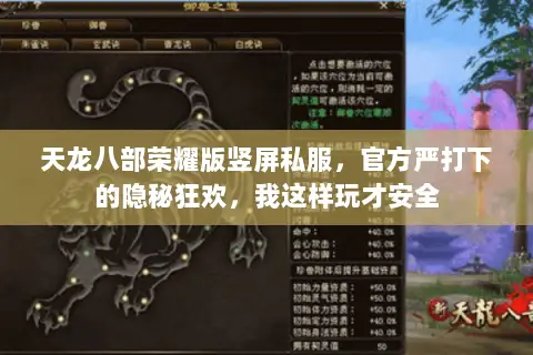 天龙八部荣耀版竖屏私服,官方严打下的隐秘狂欢,我这样玩才安全 天龙八部荣耀版竖屏私服,官方严打下的隐秘狂欢,我这样玩才安全