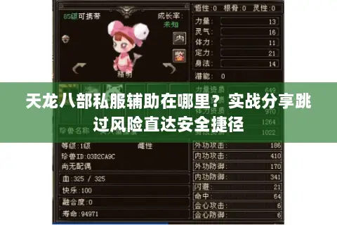 天龙八部私服辅助在哪里?实战分享跳过风险直达安全捷径 天龙八部私服辅助在哪里?实战分享跳过风险直达安全捷径