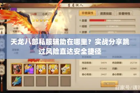 天龙八部私服辅助在哪里?实战分享跳过风险直达安全捷径 天龙八部私服辅助在哪里?实战分享跳过风险直达安全捷径