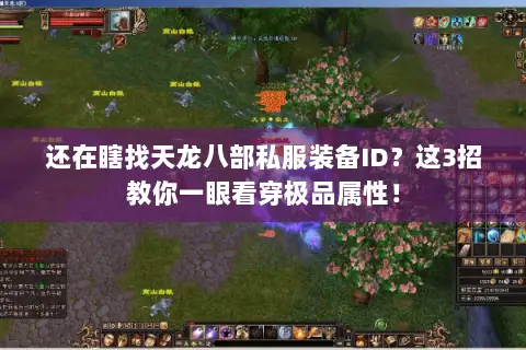 还在瞎找天龙八部私服装备ID？这3招教你一眼看穿极品属性！