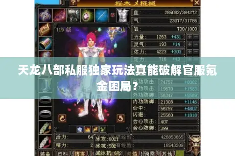 天龙八部私服独家玩法真能破解官服氪金困局? 天龙八部私服独家玩法真能破解官服氪金困局?