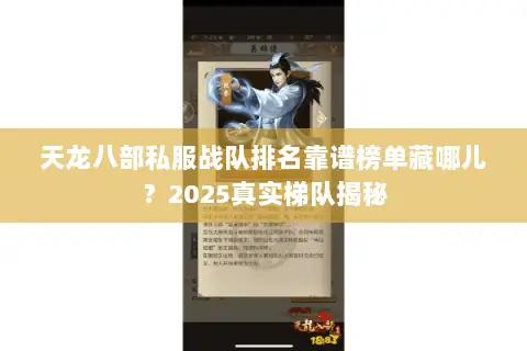 天龙八部私服战队排名靠谱榜单藏哪儿？2025真实梯队揭秘