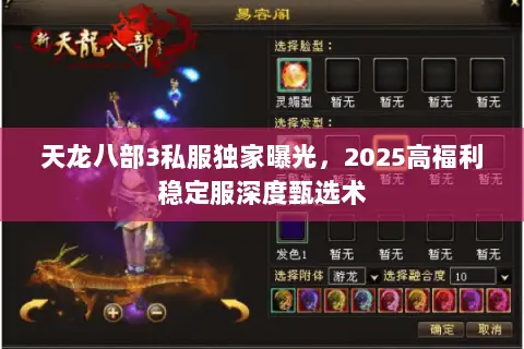 天龙八部3私服独家曝光，2025高福利稳定服深度甄选术