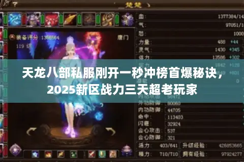 天龙八部私服刚开一秒冲榜首爆秘诀,2025新区战力三天超老玩家 天龙八部私服刚开一秒冲榜首爆秘诀,2025新区战力三天超老玩家
