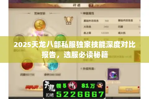 2025天龙八部私服独家技能深度对比报告,选服必读秘籍 2025天龙八部私服独家技能深度对比报告,选服必读秘籍