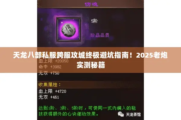 天龙八部私服跨服攻城终极避坑指南!2025老炮实测秘籍 天龙八部私服跨服攻城终极避坑指南!2025老炮实测秘籍