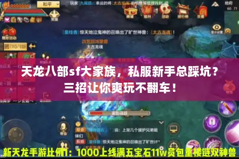 天龙八部sf大家族,私服新手总踩坑?三招让你爽玩不翻车! 天龙八部sf大家族,私服新手总踩坑?三招让你爽玩不翻车!
