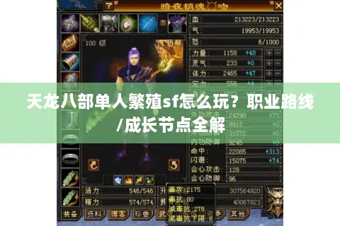天龙八部单人繁殖sf怎么玩?职业路线/成长节点全解 天龙八部单人繁殖sf怎么玩?职业路线/成长节点全解