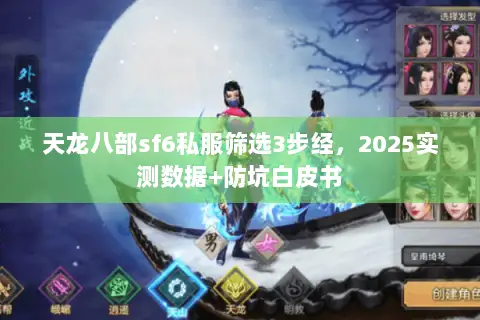 天龙八部sf6私服筛选3步经，2025实测数据+防坑白皮书