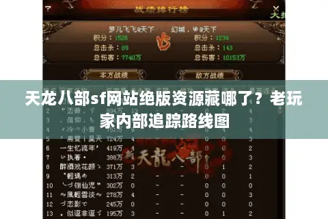 天龙八部sf网站绝版资源藏哪了?老玩家内部追踪路线图 天龙八部sf网站绝版资源藏哪了?老玩家内部追踪路线图