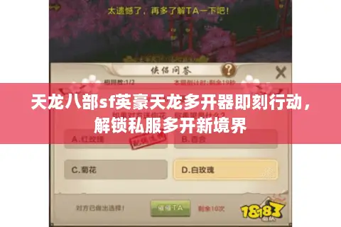 天龙八部sf英豪天龙多开器即刻行动,解锁私服多开新境界 天龙八部sf英豪天龙多开器即刻行动,解锁私服多开新境界