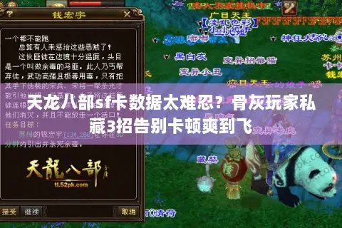天龙八部sf卡数据太难忍?骨灰玩家私藏3招告别卡顿爽到飞 天龙八部sf卡数据太难忍?骨灰玩家私藏3招告别卡顿爽到飞