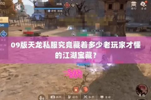 09版天龙私服究竟藏着多少老玩家才懂的江湖宝藏? 09版天龙私服究竟藏着多少老玩家才懂的江湖宝藏?