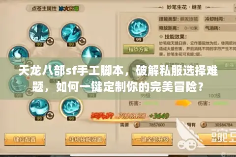 天龙八部sf手工脚本，破解私服选择难题，如何一键定制你的完美冒险？