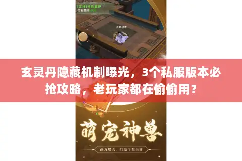玄灵丹隐藏机制曝光,3个私服版本必抢攻略,老玩家都在偷偷用? 玄灵丹隐藏机制曝光,3个私服版本必抢攻略,老玩家都在偷偷用?