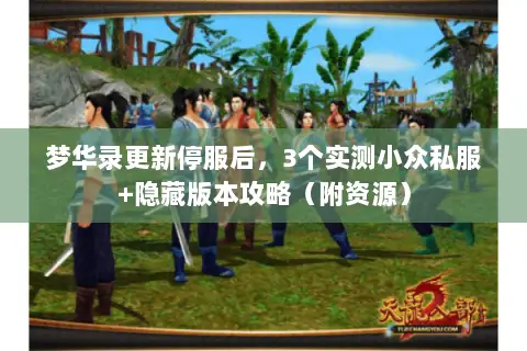 梦华录更新停服后，3个实测小众私服+隐藏版本攻略（附资源）