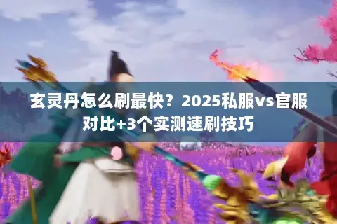玄灵丹怎么刷最快?2025私服vs官服对比+3个实测速刷技巧 玄灵丹怎么刷最快?2025私服vs官服对比+3个实测速刷技巧