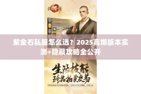 紫金石私服怎么选？2025高爆版本实测+隐藏攻略全公开