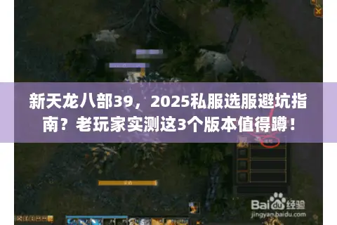新天龙八部39,2025私服选服避坑指南?老玩家实测这3个版本值得蹲! 新天龙八部39,2025私服选服避坑指南?老玩家实测这3个版本值得蹲!