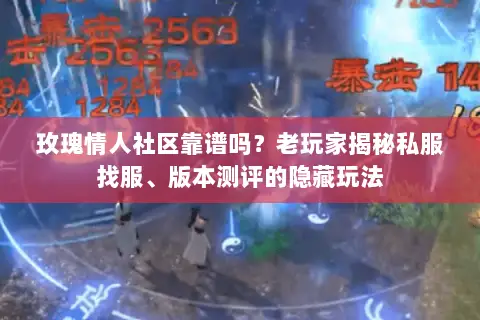 玫瑰情人社区靠谱吗?老玩家揭秘私服找服、版本测评的隐藏玩法 玫瑰情人社区靠谱吗?老玩家揭秘私服找服、版本测评的隐藏玩法