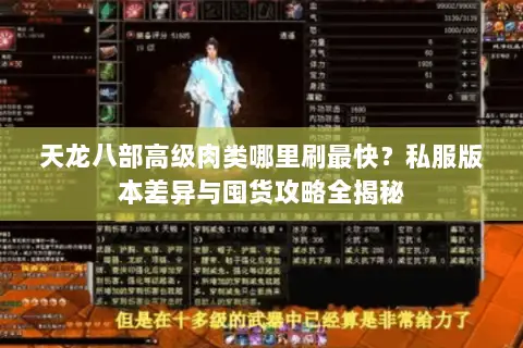 天龙八部高级肉类哪里刷最快?私服版本差异与囤货攻略全揭秘 天龙八部高级肉类哪里刷最快?私服版本差异与囤货攻略全揭秘