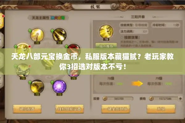 天龙八部元宝换金币,私服版本藏猫腻?老玩家教你3招选对版本不亏! 天龙八部元宝换金币,私服版本藏猫腻?老玩家教你3招选对版本不亏!