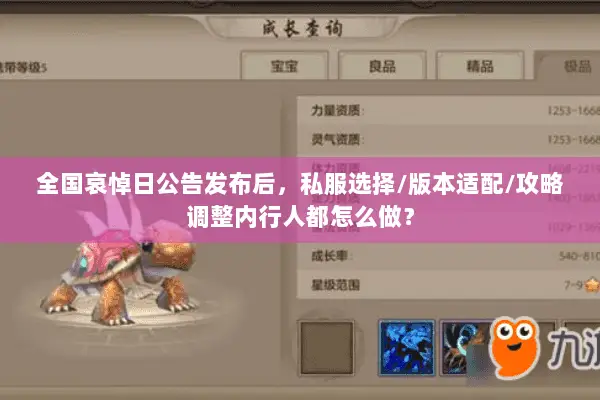 全国哀悼日公告发布后，私服选择/版本适配/攻略调整内行人都怎么做？