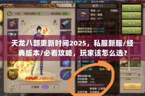 天龙八部更新时间2025,私服新服/经典版本/必看攻略,玩家该怎么选? 天龙八部更新时间2025,私服新服/经典版本/必看攻略,玩家该怎么选?