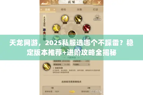 天龙网游,2025私服选哪个不踩雷?稳定版本推荐+进阶攻略全揭秘 天龙网游,2025私服选哪个不踩雷?稳定版本推荐+进阶攻略全揭秘