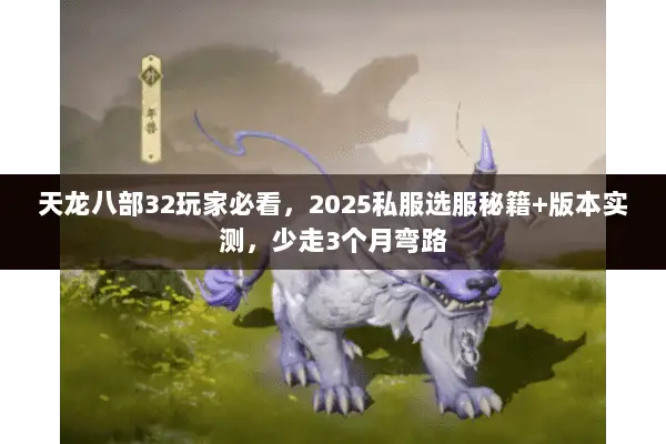 天龙八部32玩家必看,2025私服选服秘籍+版本实测,少走3个月弯路 天龙八部32玩家必看,2025私服选服秘籍+版本实测,少走3个月弯路