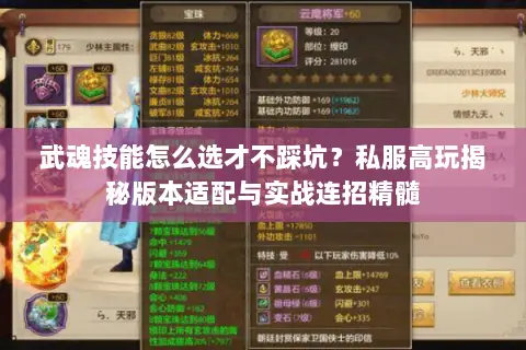 武魂技能怎么选才不踩坑？私服高玩揭秘版本适配与实战连招精髓