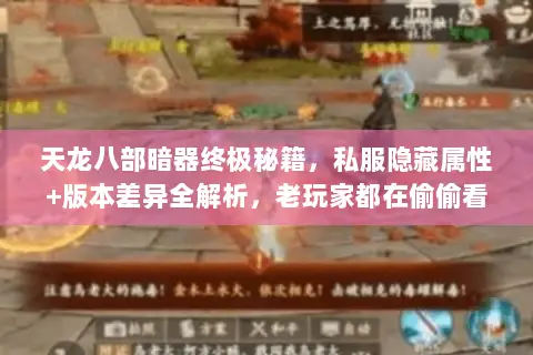 天龙八部暗器终极秘籍,私服隐藏属性+版本差异全解析,老玩家都在偷偷看? 天龙八部暗器终极秘籍,私服隐藏属性+版本差异全解析,老玩家都在偷偷看?