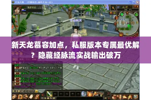 新天龙慕容加点,私服版本专属最优解?隐藏经脉流实战输出破万 新天龙慕容加点,私服版本专属最优解?隐藏经脉流实战输出破万