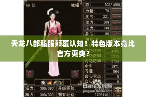天龙八部私服颠覆认知！特色版本竟比官方更爽？