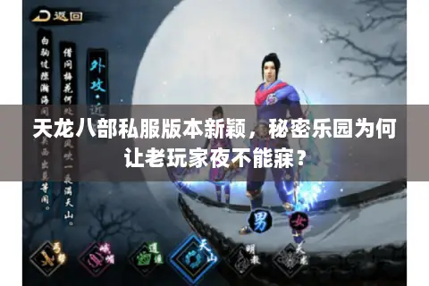 天龙八部私服版本新颖,秘密乐园为何让老玩家夜不能寐? 天龙八部私服版本新颖,秘密乐园为何让老玩家夜不能寐?