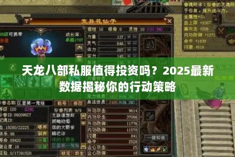 天龙八部私服值得投资吗?2025最新数据揭秘你的行动策略 天龙八部私服值得投资吗?2025最新数据揭秘你的行动策略
