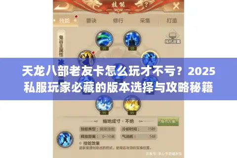 天龙八部老友卡怎么玩才不亏？2025私服玩家必藏的版本选择与攻略秘籍