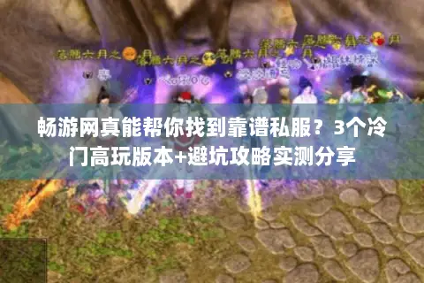 畅游网真能帮你找到靠谱私服?3个冷门高玩版本+避坑攻略实测分享 畅游网真能帮你找到靠谱私服?3个冷门高玩版本+避坑攻略实测分享