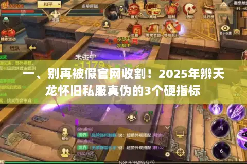 一、别再被假官网收割！2025年辨天龙怀旧私服真伪的3个硬指标