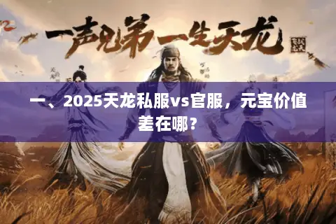 一、2025天龙私服vs官服,元宝价值差在哪? 一、2025天龙私服vs官服,元宝价值差在哪?