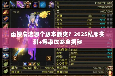 重楼肩选哪个版本最爽？2025私服实测+爆率攻略全揭秘