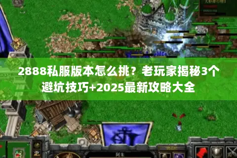 2888私服版本怎么挑？老玩家揭秘3个避坑技巧+2025最新攻略大全