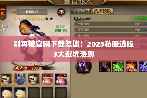 别再被官网下载忽悠!2025私服选版3大避坑法则 别再被官网下载忽悠!2025私服选版3大避坑法则