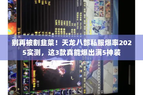 别再被割韭菜！天龙八部私服爆率2025实测，这3款真能爆出满5神装