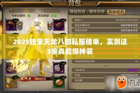 2025独家天龙八部私服榜单，实测这3家真能爆神装