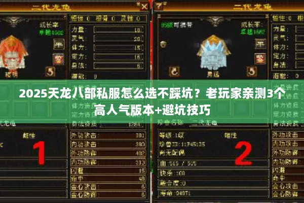 2025天龙八部私服怎么选不踩坑?老玩家亲测3个高人气版本+避坑技巧 2025天龙八部私服怎么选不踩坑?老玩家亲测3个高人气版本+避坑技巧